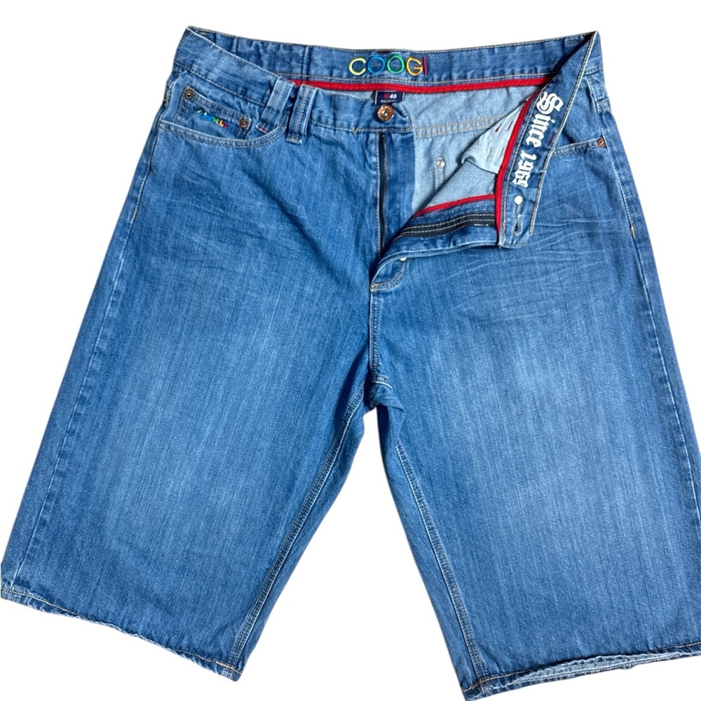 COOGI Men’s Jean Shorts Baggy Embroidered Australia Streetwear